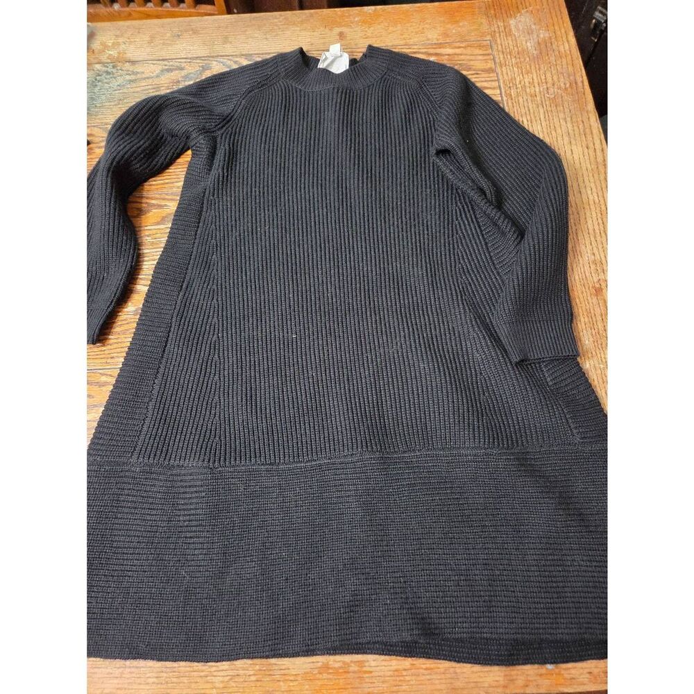 Tuckernuck Pomander Place Black Ainsley Long Sleeve Ribbed Knit Sweater Dress sz - Picture 2 of 5